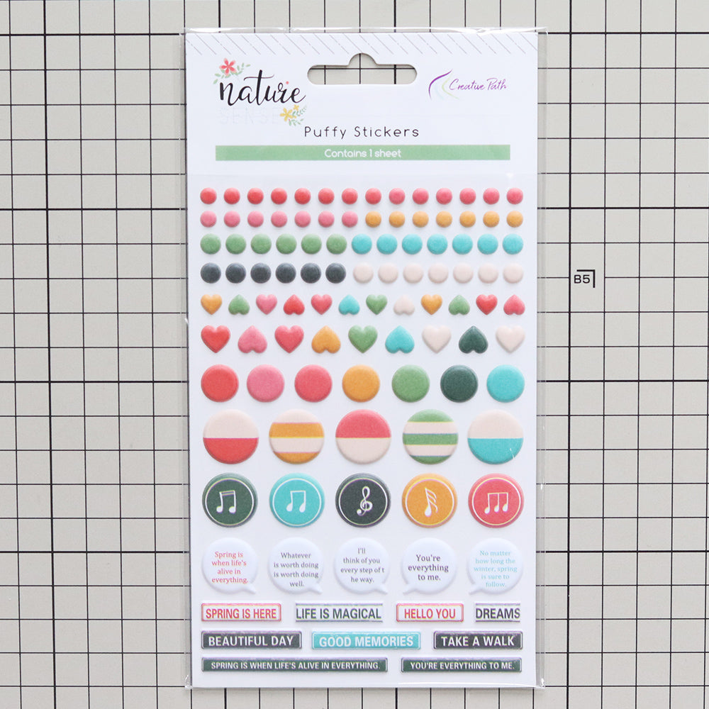 Creative Path Puffy Motif stickers