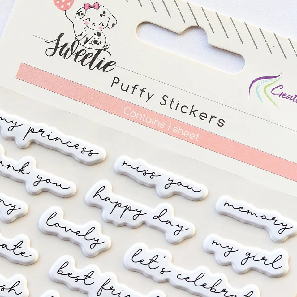 Creative Path Puffy Sentiment stickers