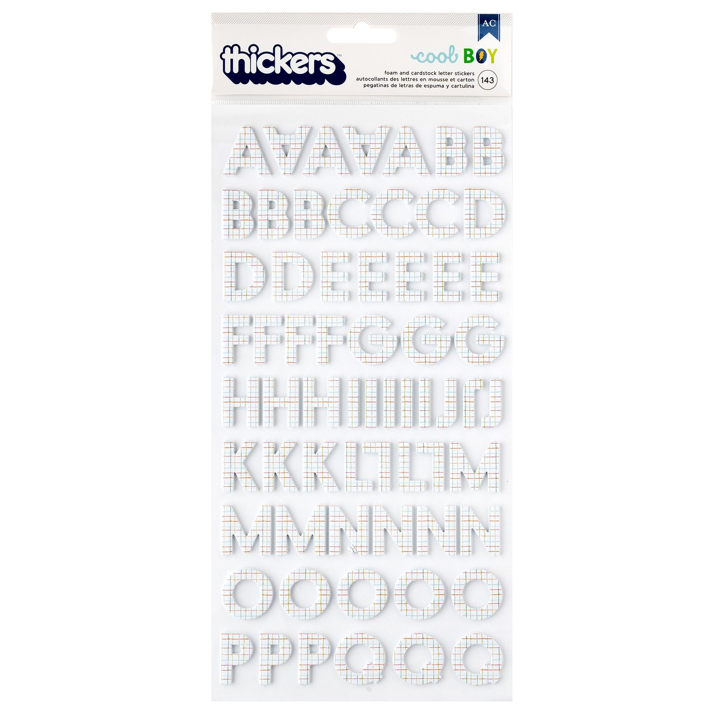 Pebbles Cool Boy Thickers Stickers 143/Pkg-Alpha