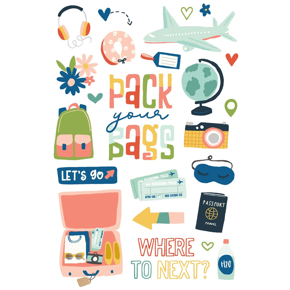 Simple Stories - Pack Your Bags - Sticker Book