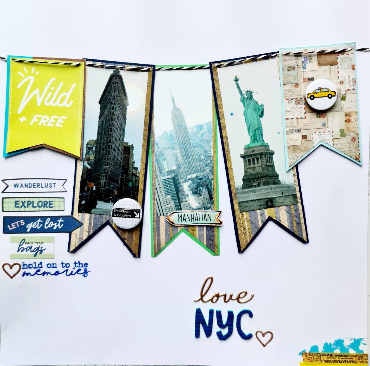 Set 2. New York Scrapbooking flair,