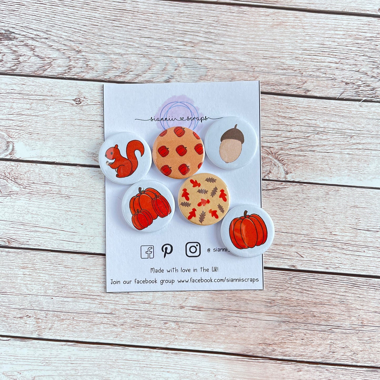 Autumnal hand drawn scrapbooking flair