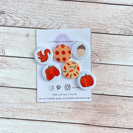 Autumnal hand drawn scrapbooking flair