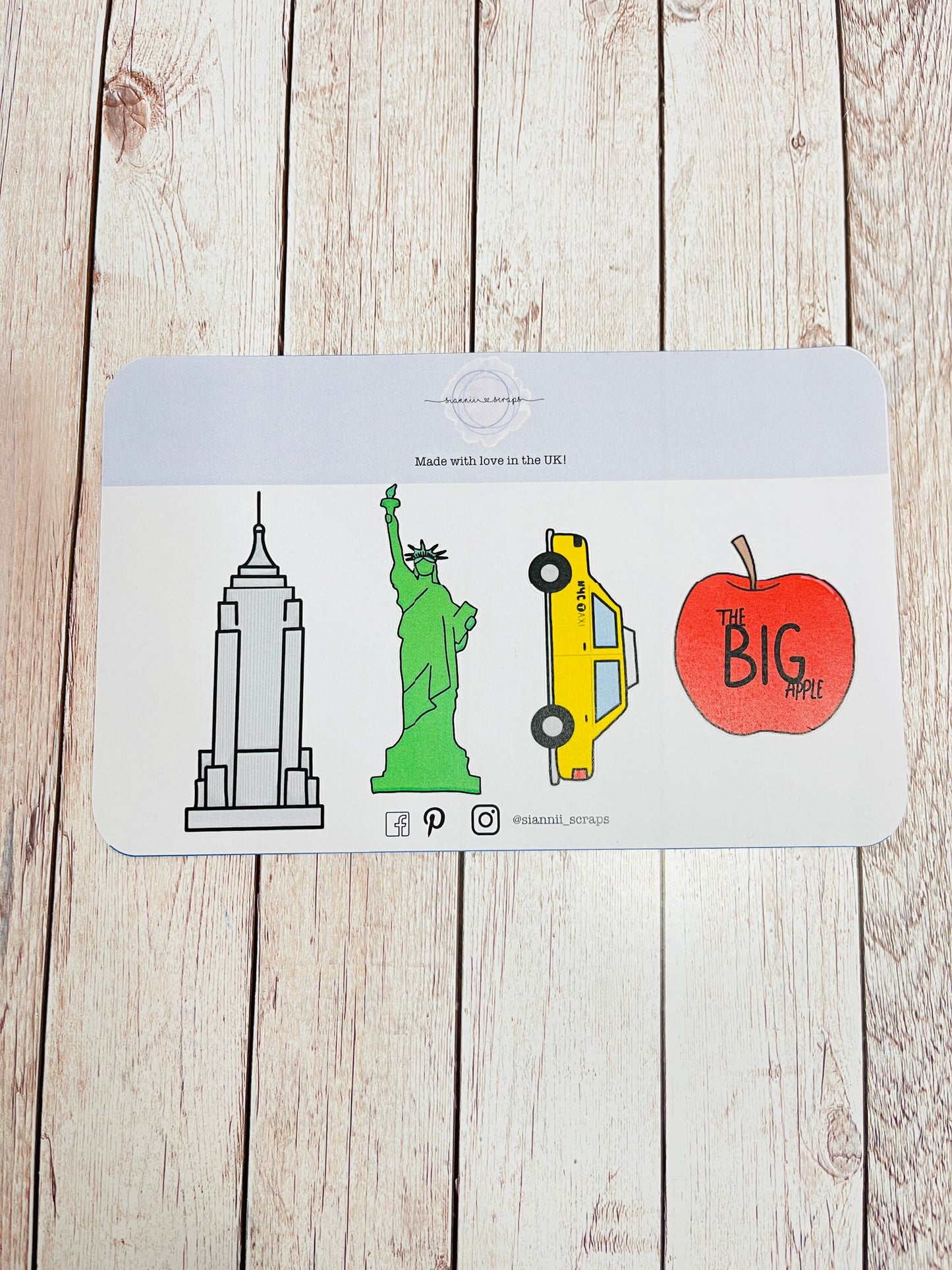 New York landmark sticker sheet