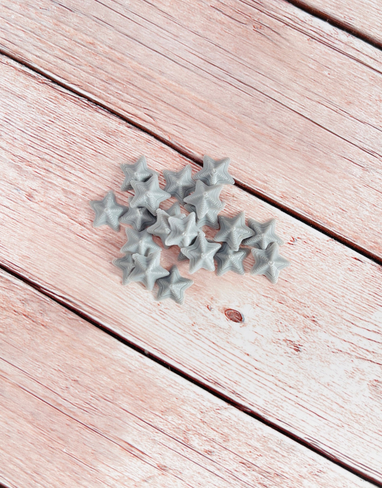 Grey 3D printed mini stars