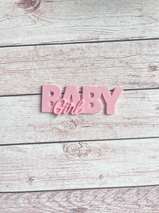 Baby girl 3D printed embellishment