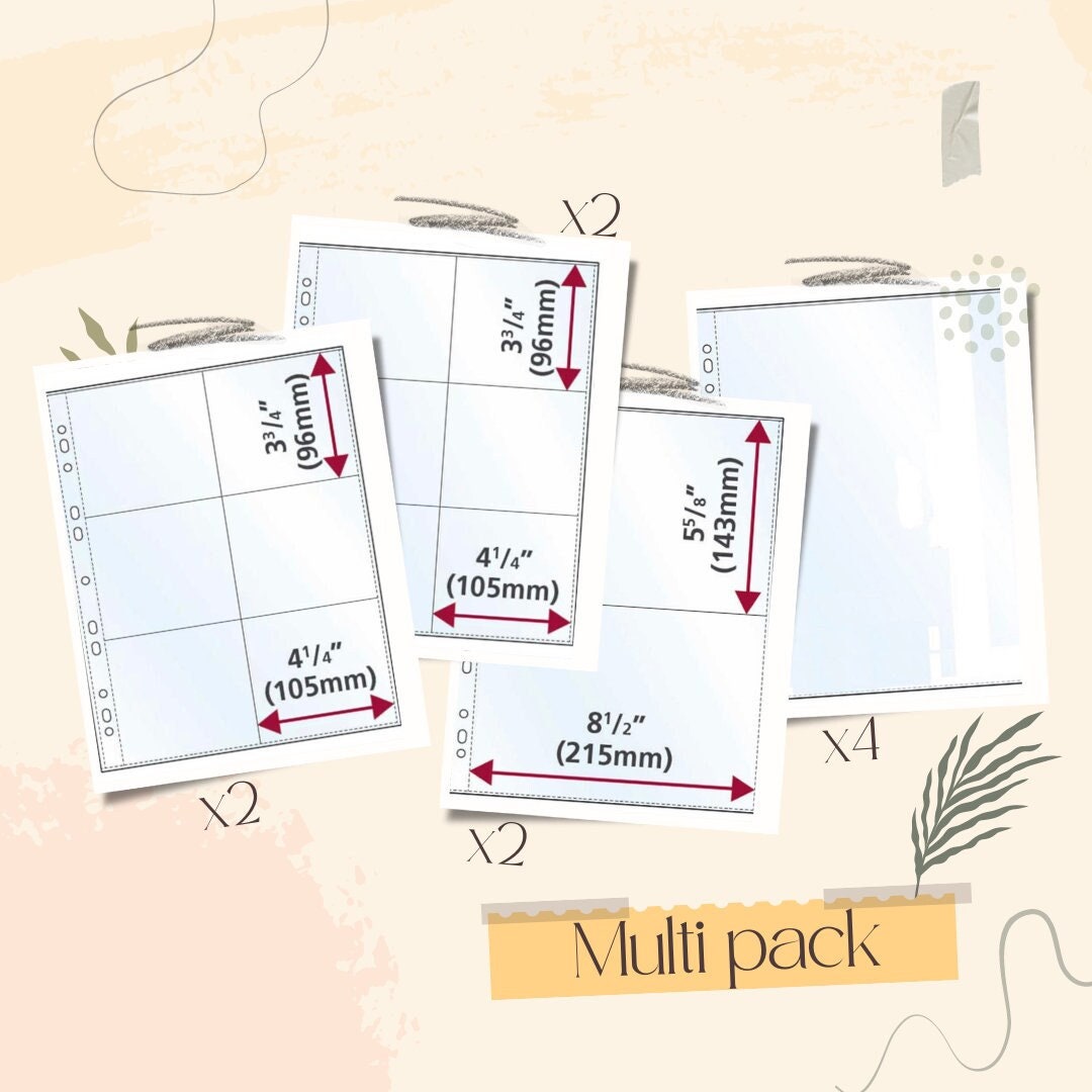 Premium UK Made A4 multi pack page protector.