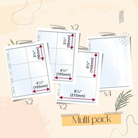 Premium UK Made A4 multi pack page protector.